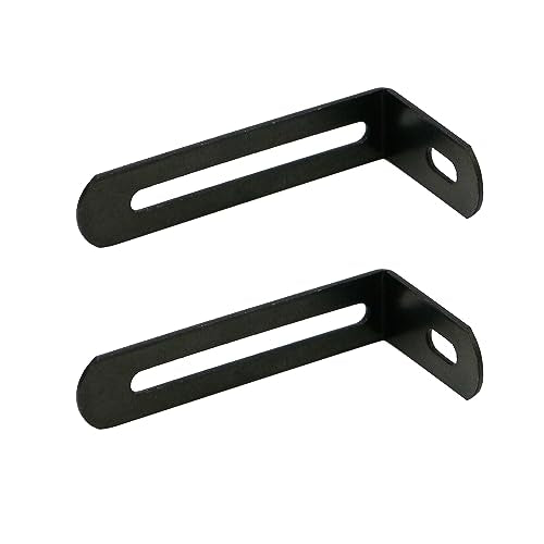 KUMGROT 10pcs Stainless Steel Shelf Bracket Adjustable L Bracket Corner Brace 90 Degree Corner Bracket with Slot Heavy Duty 63 x 32.5 x 15mm/2.48 x 1.28 x 0.59in Black - size: 63mm, style: L-shaped Brackets