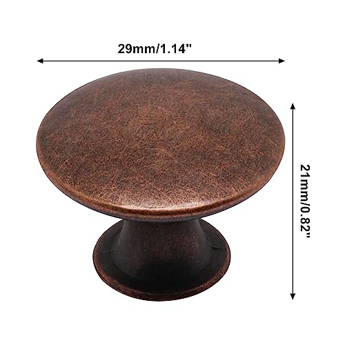8 Pcs Oil Rubbed Bronze Cabinet Knobs, Round Dresser Knob Kitchen Drawer Knobs, Single Hole Cupboard Door Knob Dresser Drawer Pulls Handles - color: Oil Rubbed Bronze, size: 8 Pack