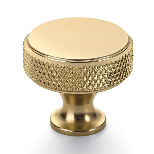 Amerdeco 10 Pack Champagne Bronze Knurled Cabinet Knobs Kitchen Cabinet Handles for Drawer, Cupboard and Wardrobe ZH0036 - color: Champagne Bronze