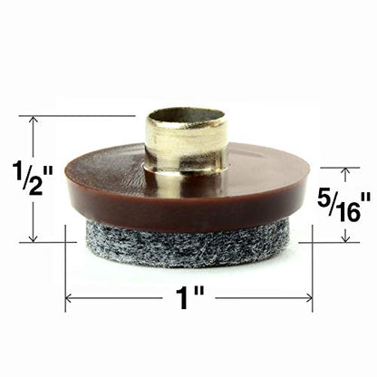Nail On Felt Pads X-Protector - 48 Felt Furniture Pads – 1" Chair Felts Pads for Furniture Feet - Floor Protectors for Furniture Legs - Best Heavy Duty Felt Chair Pads for Hardwood Floors!
