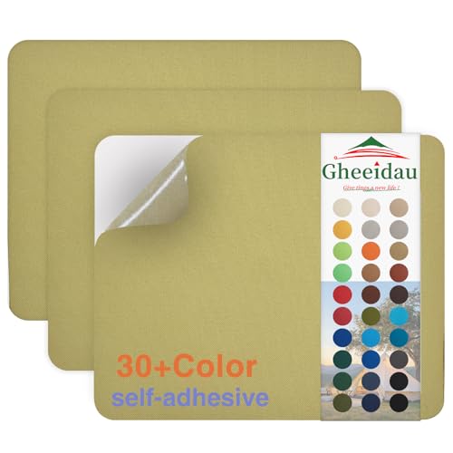 Gheeidau Canvas Repair Patch 9×11 Inch 3Pcs Waterproof Self-Adhesive Fabric Repair Patch for Tents,Boat Cover,Pop Up Canopy,Patio,Bags,Car Seats,Sofas,Furniture Cover(Khaki) - color: Khaki, size: 9"×11"×3PCS