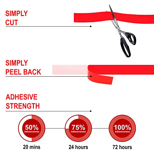 CANOPUS Double Sided Mounting Tape, Very Strong & Heavy Duty, Permanent Clear 4910, 0.25in x 15ft, for Carpet Fixing, DIY Crafts, LED Lights, Car Glass, Home & Office Walls Decoration, Made in USA - size: 0.25in X 15ft