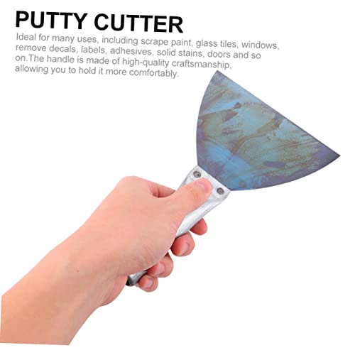 jojofuny 5pcs Putty Knife Set Steel Drywall Taping Knife Paint Scraper Tool for Wall Wood Stone Cleaning