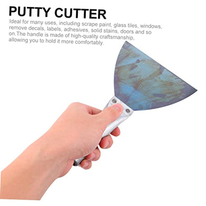 jojofuny 5pcs Putty Knife Set Steel Drywall Taping Knife Paint Scraper Tool for Wall Wood Stone Cleaning