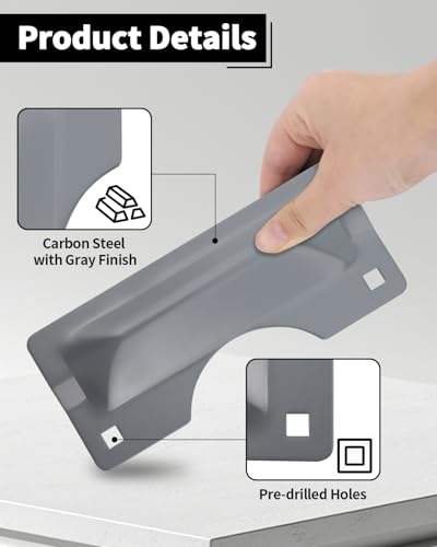 Door Latch Guard, 2 PCS 3" x 7" Door Latch Cover & Door Latch Plate, Carbon Steel Door Security Plate for Outswinging Doors, Easy Installation