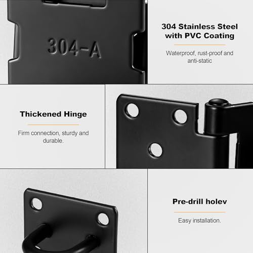 90 Degree Door Lock Latch, 4 Inch Stainless Steel Hasp Latch with Padlock Keys Screws, Heavy Duty Hasp Lock, Waterproof Pad Lock Latches for Mailbox Wooden Gate Shed Cabinet - style: 90 Degree
