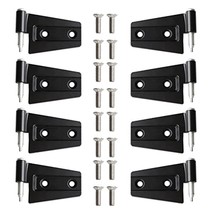 Door Hinges Compatible with Wrangl-er JK JKU Unlimited 2007-2018 Aluminum Door Hinge Kits 2 Doors & 4 Doors (8 Pcs w/ 16 Pcs Screws) - size: 4 Door Outside Hinges