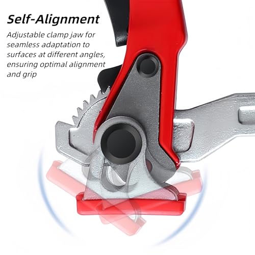 2 Pack Bench Dog Clamp, Quick Release Ratcheting Woodworking Bench Vise, Adjustable MFT Table Workbench Dog Hole Clamps 3/4 Inch Hold Down Clamp for Woodworking