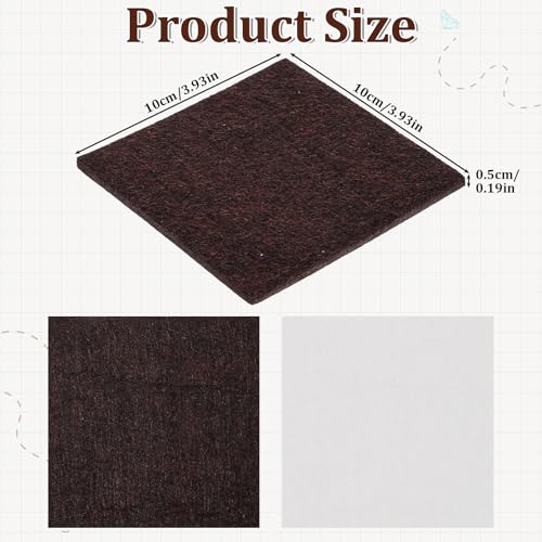 6Pcs Square Felt Furniture Pads 4" x 4" Self Adhesive Square Furniture Felt Pad Cuttable Anti Scratch Furnitures Pads Floor Protectors Furnitures Sliders for Hardwoods Cabinet Laminated Floors