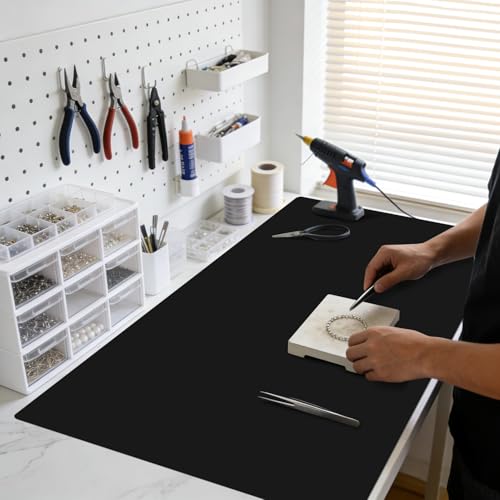 Extra Large Silicone Mat for Kitchen Counter 36" x 24" Silicone Table Mat for Resin Workbench Mat Heat Resistant Mat Coffee Bar Mat, Black - color: 02 Black, size: 36"L x 24"W