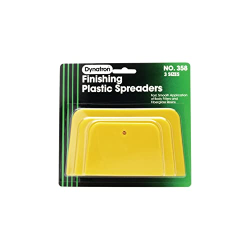 3M Dynatron, 358, 1 Pack of 3 Spreaders, 4”, 5” and 6”, Used for Spreading of Fillers, Caulks, Glazes and Putties