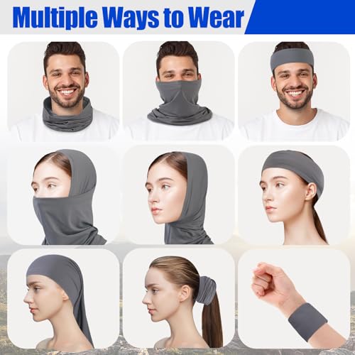 Mandydov Summer Cooling Neck Gaiter Face Mask Breathable Balaclava, UV Protection Wind Dust Proof Face Cover Scarf - color: Combo 4