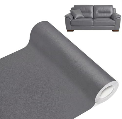Leather Repair Patch 24x54 Inch, Self Adhesive Leather Repair Tape, Large Vinyl Repair Kit for Sofa Couch Furniture Car Seats, Strong Adhesion Scratch Resistant Easy Cut (Dark Gray) - color: Dark Gray