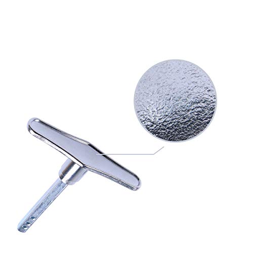 Garage Door Lock Dummy T Handle Assembly Non-Locking Door Hardware Kit (Without Keys) Chrome Plated