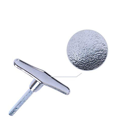Garage Door Lock Dummy T Handle Assembly Non-Locking Door Hardware Kit (Without Keys) Chrome Plated