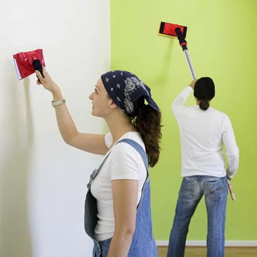 Professional 7-Inch Paint Edger Kit with 360° Pivot Handle | 10-Piece All-in-One Set Includes Trim Edger, Corner Pad, Detail Brush, Tray & Refill Pads | for Walls, Ceilings, Baseboards