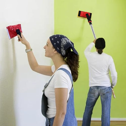 Professional 7-Inch Paint Edger Kit with 360° Pivot Handle | 10-Piece All-in-One Set Includes Trim Edger, Corner Pad, Detail Brush, Tray & Refill Pads | for Walls, Ceilings, Baseboards