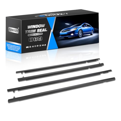 Door Window Trim Seal Weather Stripping Moulding Belt Sweep Felt Fit Honda Civic 2006 2007 2008 2009 2010 2011 4 Door Sedan Replaces 72410-SNA-A01 72450-SNA-A01 72950-SNA-A01 72910-SNA-A01 - size: CIVIC 2006-2011