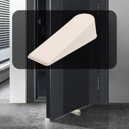 Door Stopper Door Stop Wedge Non Scratching Door Holder Small White - Pack of 4 - color: White