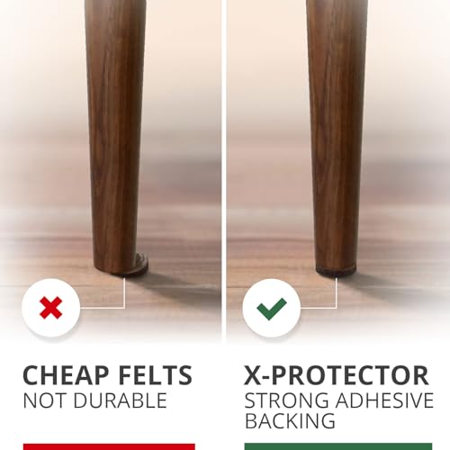 X-PROTECTOR Felt Furniture Pads - 32 PCS 1 1/2" Floor Protectors for Chair and Furniture Feet - Protect Your Hardwood Floors! (Brown, Round) - size: 1 1/2" 32 Brown, Round