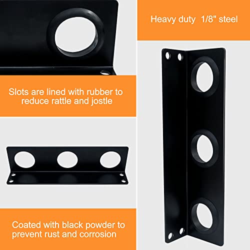 lifgarfe 6 Hole Hand Tool Holder Rack Tool Storage Rack fit for lanscaping Trailer and Truck