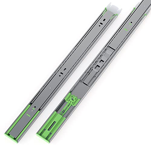 FivePears 1 Pairs 20 Inch Heavy Duty Soft Close Drawer Slides, 150 Lb Load Capacity Full Extension Ball Bearing Side Mount Drawer Runner, Rv Tool Box Kitchen Cabinet Drawer Self Closing Glide Rails - size: 20 Inch