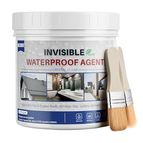 500g Transparent Waterproof Coating, Water Based Clear Liquid Water Proof Sealant Repair Leaks, Invisible Waterproof Agent for Indoor and Outdoor Use - size: 500g