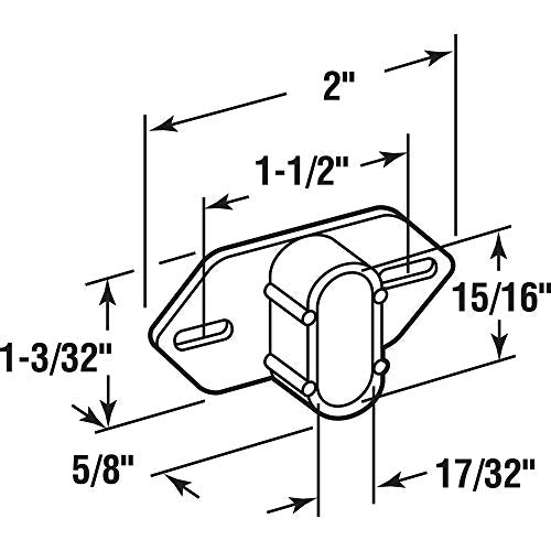 Prime-Line MP7146 Drawer Track Back Plate, Monorail (2 Pack)