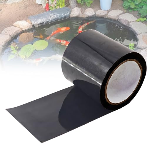 Pond Liner Seam Tape Single Sided, Waterproof Pond Repair Kit Butyl Rubber for EPDM PVC Outdoor Pond Liner Leak Repair Long-Lasting Easy to Apply - size: 4" X 40"