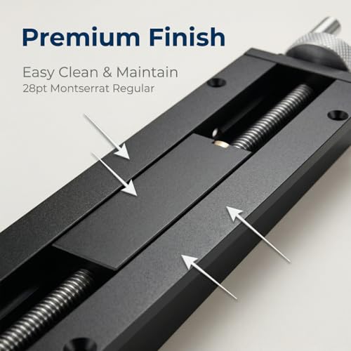Woodworking Bench Tail Vise, 0-110 mm Stroke Range Solid Aluminum Alloy Screw Rod Bench Vises with Anodized Oxidation Wear Resist Wood Vise for Woodworking Metal Drilling