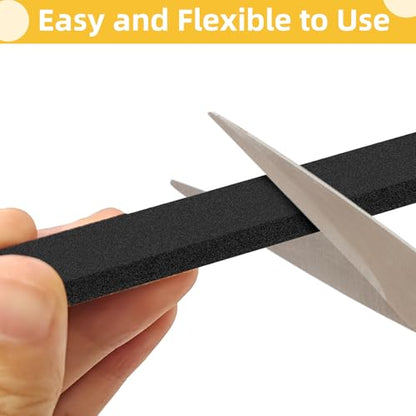 33Ft Weather Stripping Door Seal,Self Adhesive Weather Strip,Window Weather Stripping Sound Proof,Insulation,Strong Adhesive,Use for Door Frame/Window/Gaps(1/2 in x 1/4 in)
