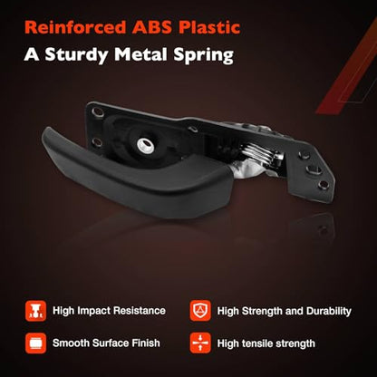 ATRACYPART Interior Door Handle Kit Front Rear Right Passenger Side| for 2007-2014 Chevy Silverado Tahoe Suburban Avalanche, GMC Sierra Yukon, Cadillac Escalade | Replaces# 20833602, 20871483, 80375 - color: Passenger Side
