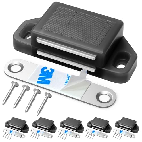 Tonitrui Cabinet Magnetic Catch Door Latch 30LB for Kitchen Drawer Magnets to Stay Closed Magnetic Catch Closet for Drawer（Black 6 Pack） - color: Black, size: 6 Pack