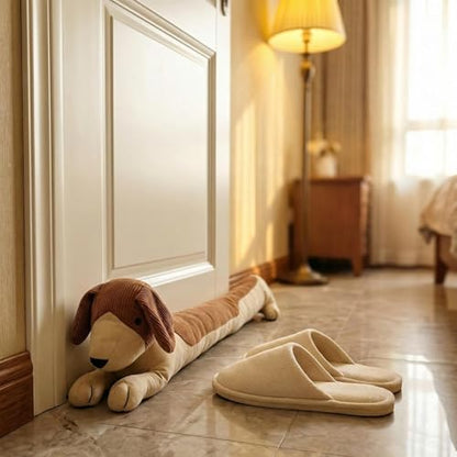 Fabric Under Door Draft Stopper Weather Stripping Sound Proof Bottom Seal Heavy Duty Reduce Noice Window Draft Stopper Decorative Cute Dog