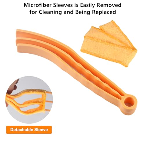 10-Pack Window Blind Cleaner Set: Includes 1× 7-Finger Detail Brush, 1× Shutter Cleaning Brush, and Replacement Heads. Efficient for Blinds, Vents, Keyboards, and More.