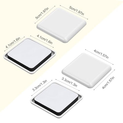8 Pack Furniture Sliders for Carpet & Hardwood Floors, 1.6" and 2" Square Plastic Self-Adhesive Sliding Pads, Chair Sliders for Wood Floors Heavy Duty - Moving Furniture Easily & Safely (Gray)