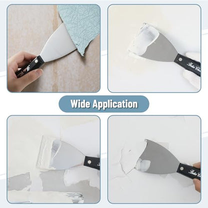 Bates 3 Inch Flexible Metal Putty Knife - Drywall Spackle Knife, Paint Scraper, Wall Scraper - color: Black, size: 3 Inch
