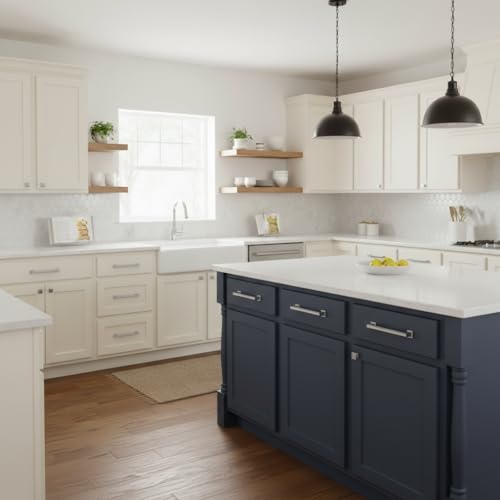 Alzassbg 10 Pack Brushed Satin Nickel Cabinet Pulls, 5 Inch(128mm) Hole Center Cabinet Handles Kitchen Pulls for Cabinets and Drawer AL3071SN - color: Brushed Satin Nickel, size: 5" Hole Center