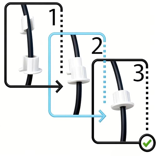 3/4 inch Wall Hole Cable Feed Through Bushings for Starlink Masonry Routing Kit Ethernet Cable grommet, 2 PCS Snap on Wall Bushing for Starlink Cable Router and Ethernet Adapter - White - style: 3/4 inch wall hole for Starlink Ethernet Cable