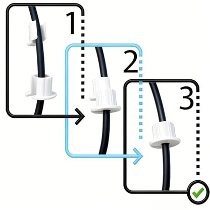 3/4 inch Wall Hole Cable Feed Through Bushings for Starlink Masonry Routing Kit Ethernet Cable grommet, 2 PCS Snap on Wall Bushing for Starlink Cable Router and Ethernet Adapter - White - style: 3/4 inch wall hole for Starlink Ethernet Cable