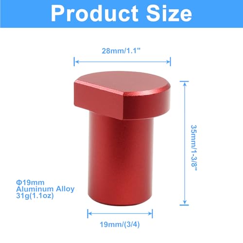 6Pcs Aluminum Alloy Bench Dogs Clamps Red Woodworking Workbench Stoppers Workbench Positioning Planing Plug for 3/4 Inch (19mm) Dog Hole