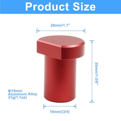 6Pcs Aluminum Alloy Bench Dogs Clamps Red Woodworking Workbench Stoppers Workbench Positioning Planing Plug for 3/4 Inch (19mm) Dog Hole