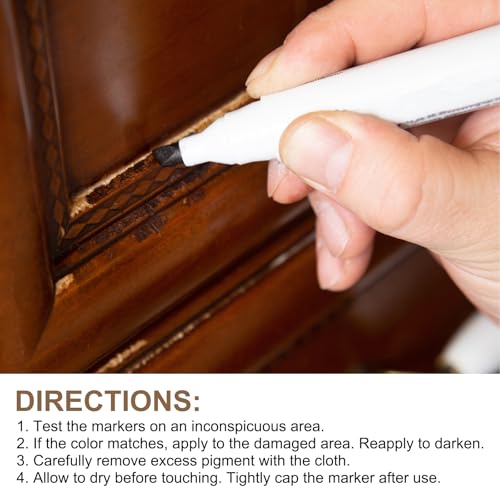 uxcell Furniture Repair Kit Wood Markers, Set of 17 Oil Based Paint Markers and Wax Sticks with Sharpener Kit for Scratches, Wood Floors, Tables, Carpenters, Touch Up, Cover Ups