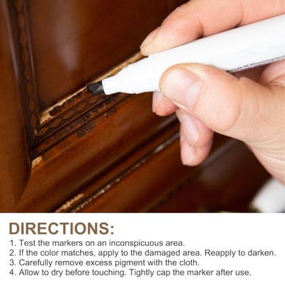 uxcell Furniture Repair Kit Wood Markers, Set of 17 Oil Based Paint Markers and Wax Sticks with Sharpener Kit for Scratches, Wood Floors, Tables, Carpenters, Touch Up, Cover Ups