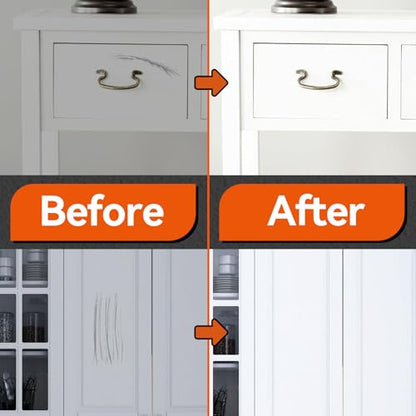 Brohood White Touch Up Paint, Appliance Kitchen Cabinet Paints for Wall, Multi Surface Touch Up Paint, 2Pcs Semi Gloss White Wall Paints for Enamel Porcelain Door Furniture Chips Scratches - size: 1 Fl Oz (Pack of 2)