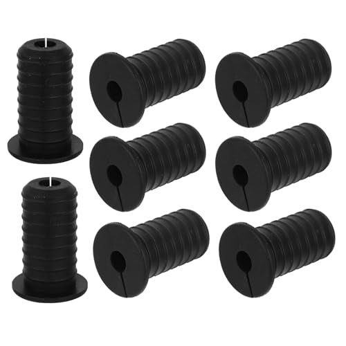 4pcs 3/4in Cable Grommets for Starlink, Black Anti-Slip Cable Routing Kit Split Wall Hole Pass Through Bushing Grommet Cover for Ethernet/TV Wires Waterproof Cord Protection Installation Accessories - color: Black