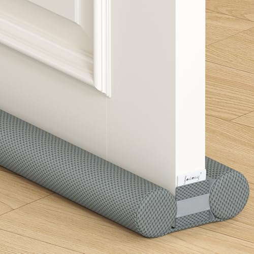 fowong 2 Pack Door Draft Stopper 30" Adjustable Under Door Noise Stopper for Bottom of Doors, Soundproofing Draft Guard, Grey - color: Gray, size: 30 inch x 2pcs