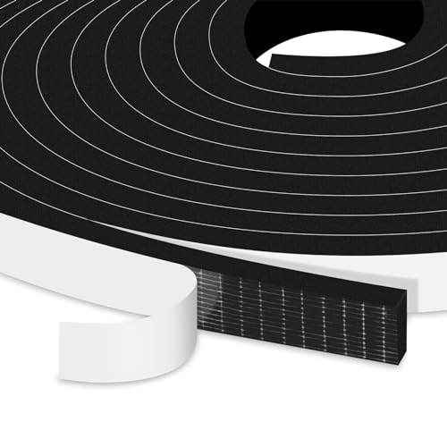 Weather Stripping Door Seal Strip, Energy-Saving Doors Windows Insulation Noise-Reduction Air-Tight Foam Strips for Sliding Door, Front Door Frame, Window, Lightproof(1/2 in x 1/4 in x 13Ft) - color: Black, size: 1/2 In x 1/4 In x 13Ft