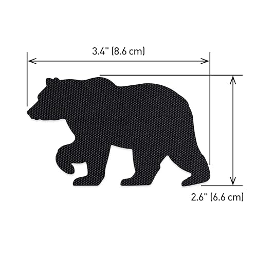 GEAR AID Tenacious Tape Repair Patches – Peel-and-Stick Nylon Gear Patches for Jackets, Tents, Sleeping Bags, Backpacks, and Outdoor Gear – Fix Rips, Tears, and Holes, 3 Patches, Bear - style: Bear Patches (3 Patches)