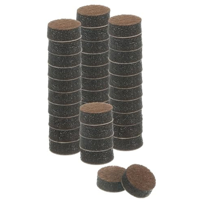 uxcell Furniture Pads, 36Pcs 0.5" - Round Self Adhesive Felt Furniture Pads, Floor Protectors for Furniture Feet Chairs Legs Hardwood Floors (Brown) - size: 0.5"
